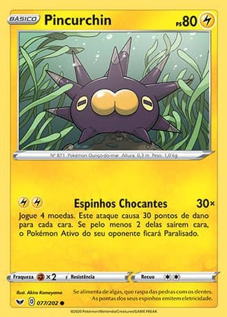 Pincurchin (77/202) - Carta Avulsa Pokemon