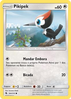 Pikipek (164/214) - Carta Avulsa Pokemon