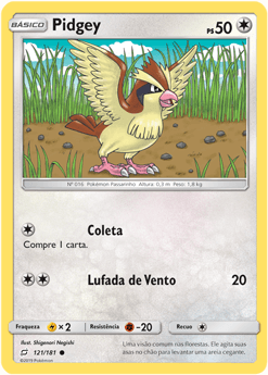 Pidgey (121/181) - Carta Avulsa Pokemon
