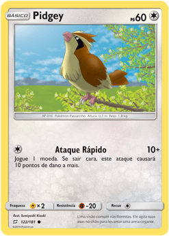 Pidgey (122/181) REV FOIL - Carta Avulsa Pokemon