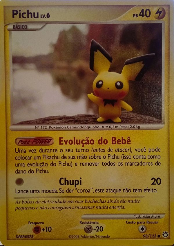 Pichu LV.6 (93/123) - Carta Avulsa Pokemon
