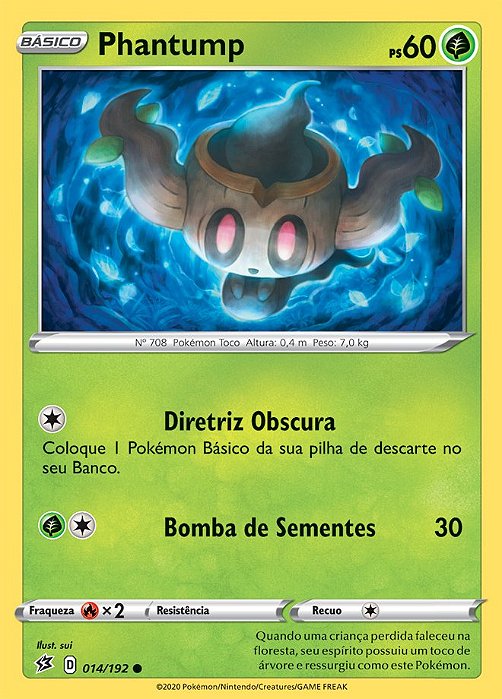 Phantump (14/192) REV FOIL - Carta Avulsa Pokemon