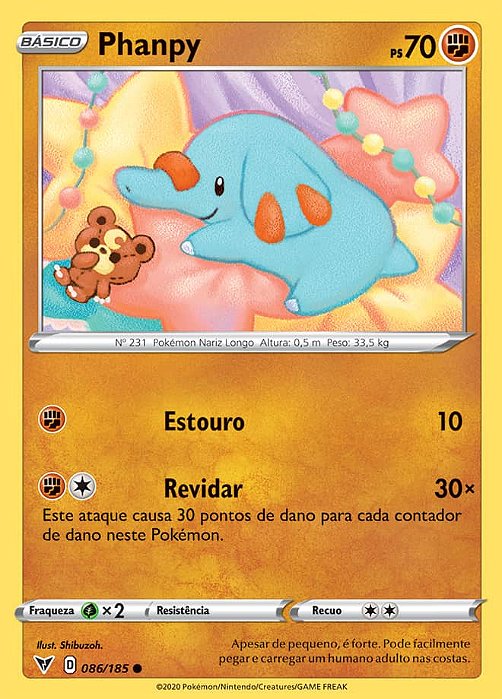 Phanpy (086/185) - Carta Avulsa Pokemon