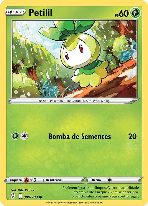 Petilil (9/203) - Carta Avulsa Pokemon