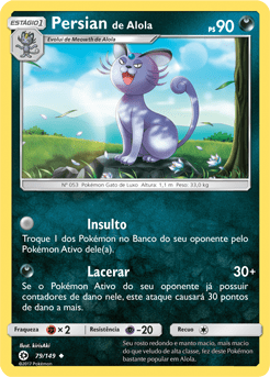 Persian de Alola / Alolan Persian (79/149) - Carta Avulsa Pokemon