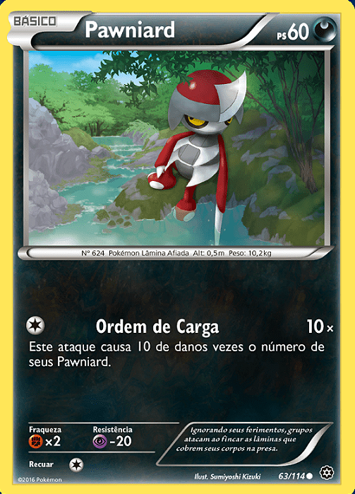 Pawniard (63/114) - Carta Avulsa Pokemon