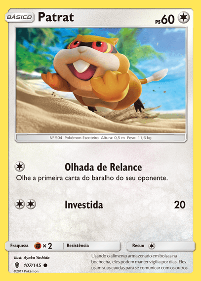 Patrat (107/145) - Carta Avulsa Pokemon