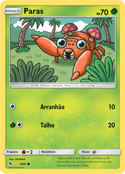 Paras (4/68) - Carta Avulsa Pokemon