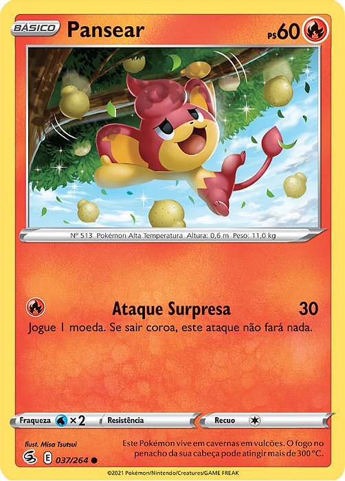 Pansear (37/264) - Carta Avulsa Pokemon