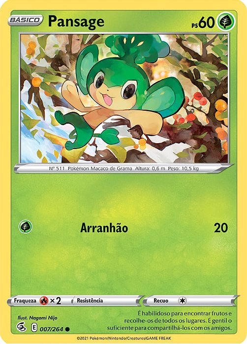 Pansage (7/264) - Carta Avulsa Pokemon