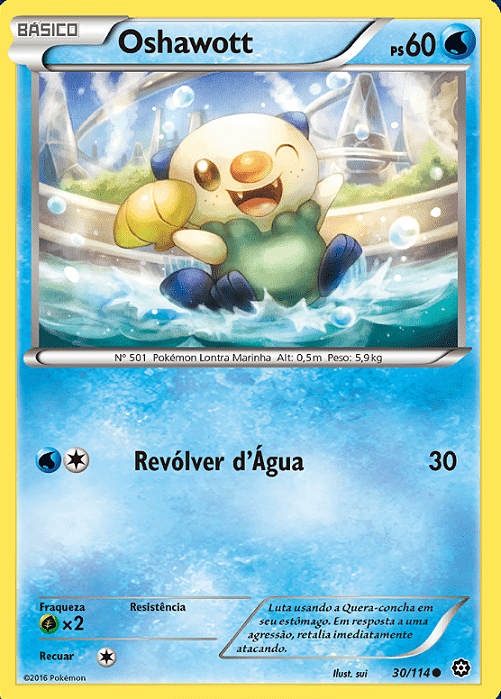 Oshawott (30/114) - Carta Avulsa Pokemon