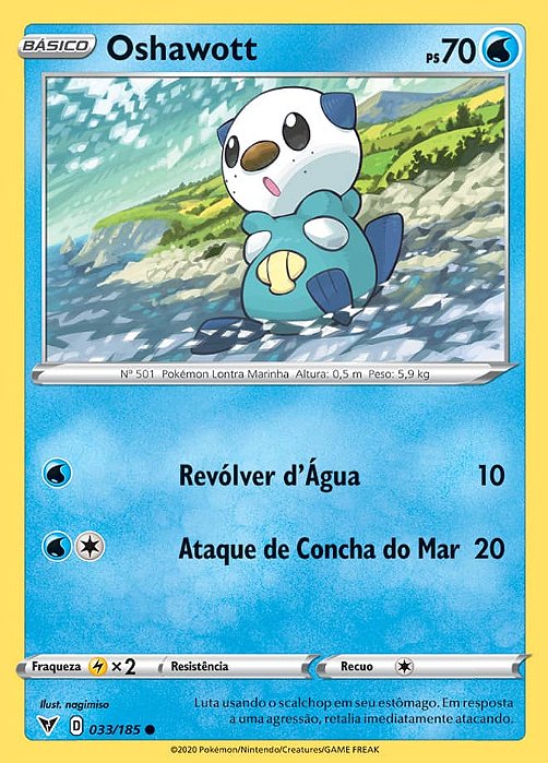Oshawott (033/185) REV FOIL - Carta Avulsa Pokemon
