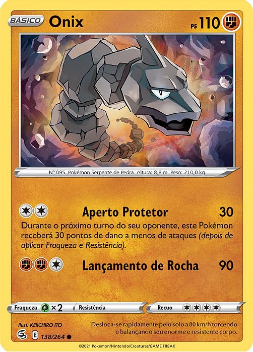 Onix (138/264) - Carta Avulsa Pokemon