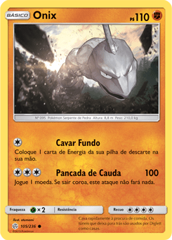 Onix (105/236) - Carta Avulsa Pokemon