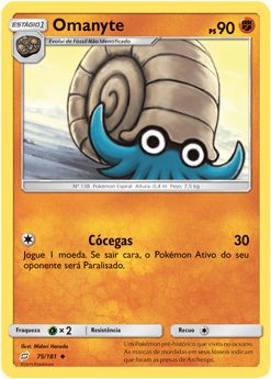 Omanyte (75/181) - Carta Avulsa Pokemon