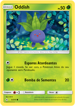 Oddish (5/214) - Carta Avulsa Pokemon