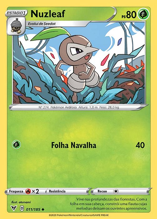 Nuzleaf (011/185) - Carta Avulsa Pokemon