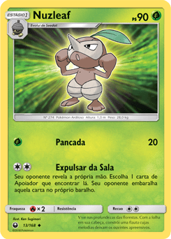 Nuzleaf (13/168) - Carta Avulsa Pokemon