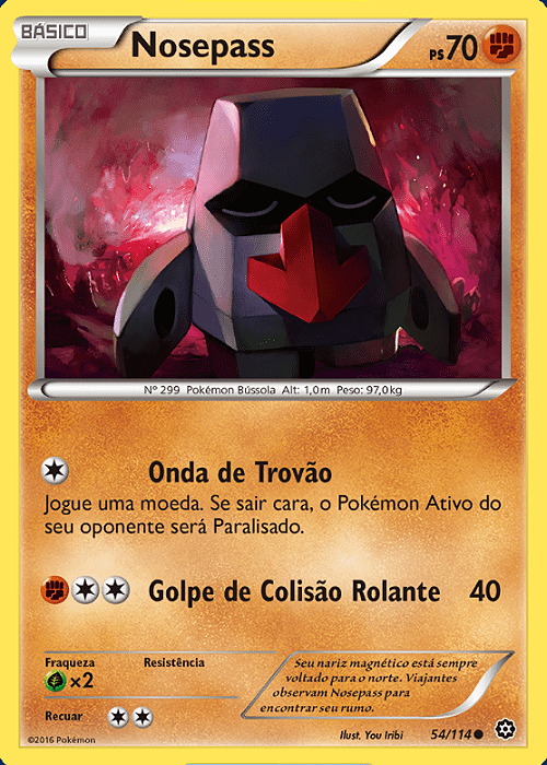 Nosepass (54/114) - Carta Avulsa Pokemon