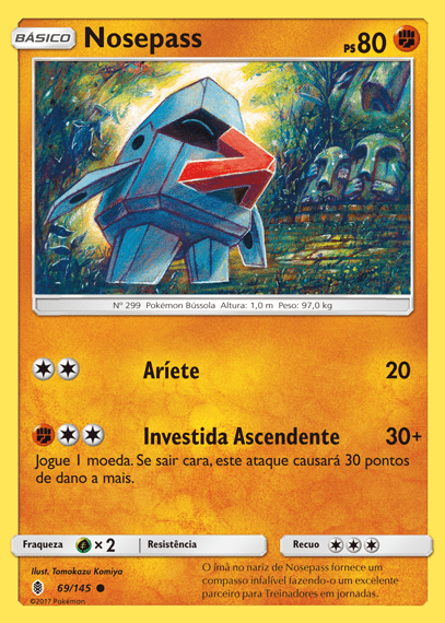 Nosepass (69/145) - Carta Avulsa Pokemon