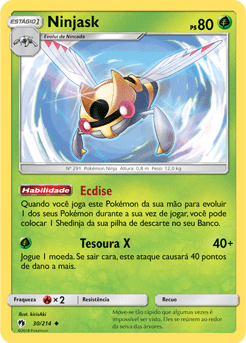 Ninjask (30/214) - Carta Avulsa Pokemon