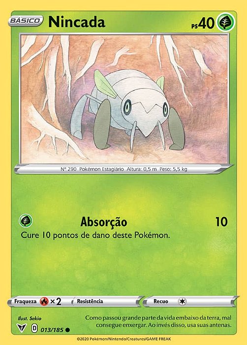 Nincada (013/185) - Carta Avulsa Pokemon