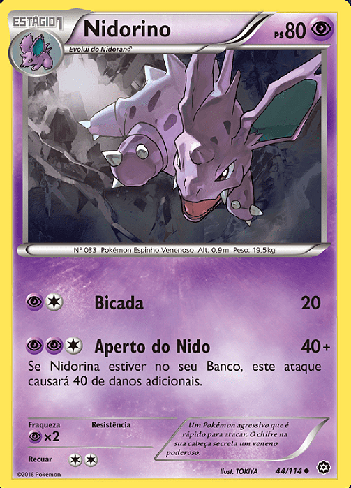 Nidorino (44/114) - Carta Avulsa Pokemon