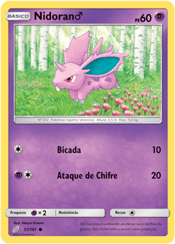 Nidoran Macho / Nidoran Male (57/181) - Carta Avulsa Pokemon