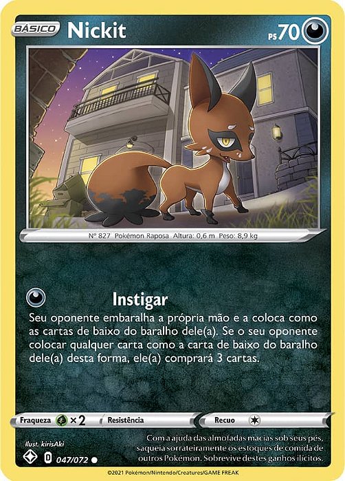 Nickit (47/72) REV FOIL - Carta Avulsa Pokemon