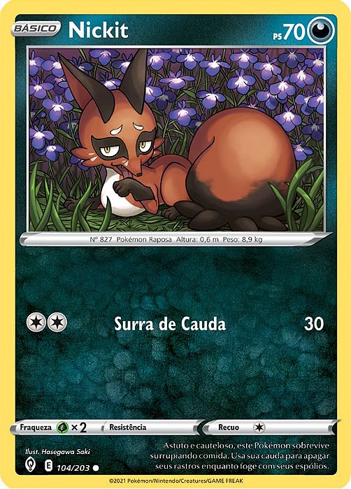 Nickit (104/203) REV FOIL - Carta Avulsa Pokemon