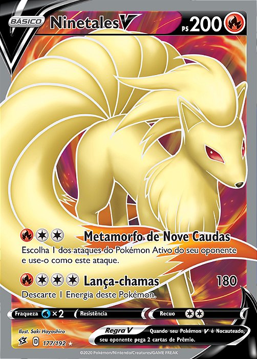 Ninetales-V (177/192) - Carta Avulsa Pokemon