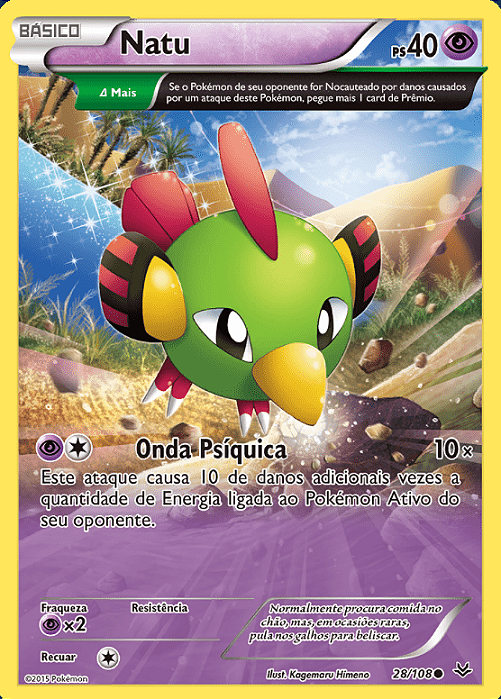 Natu (28/108) - Carta Avulsa Pokemon