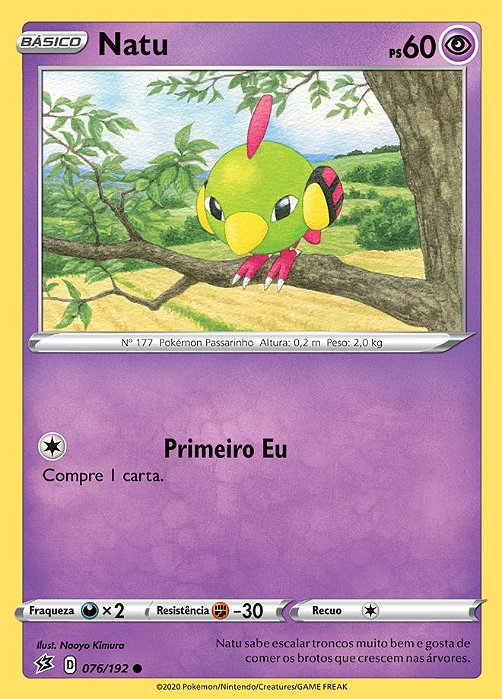 Natu (76/192) - Carta Avulsa Pokemon