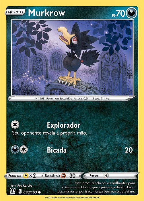 Murkrow (93/163) REV FOIL - Carta Avulsa Pokemon