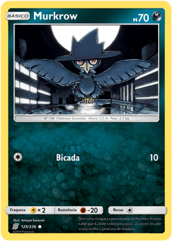 Murkrow (129/236) REV FOIL - Carta Avulsa Pokemon