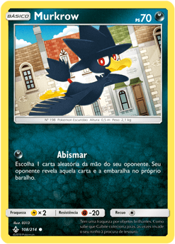Murkrow (108/214) - Carta Avulsa Pokemon