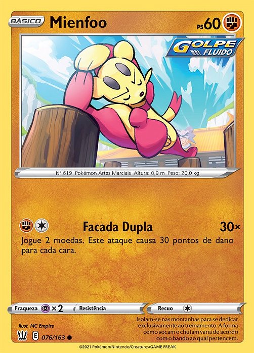 Mienfoo (76/163) - Carta Avulsa Pokemon