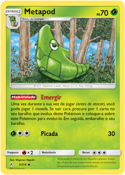 Metapod (3/214) - Carta Avulsa Pokemon