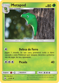 Metapod (2/149) REV FOIL - Carta Avulsa Pokemon