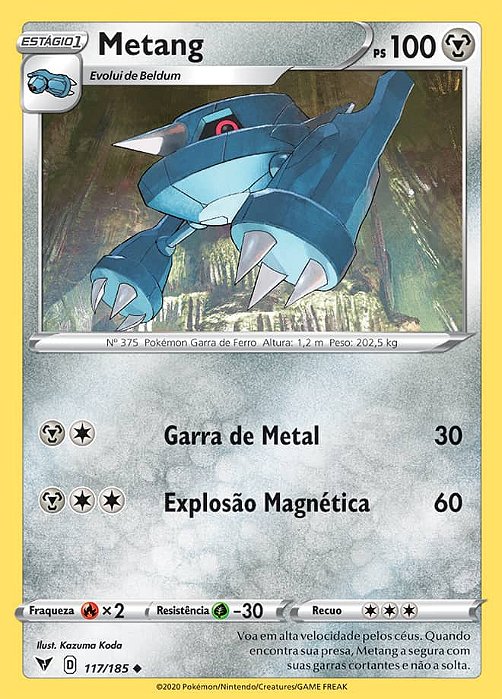 Metang (117/185) REV FOIL - Carta Avulsa Pokemon