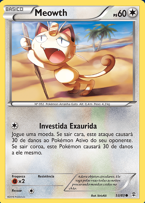 Meowth (53/83) - Carta Avulsa Pokemon