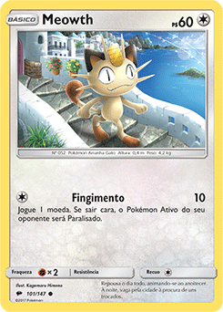Meowth (101/147) REV FOIL - Carta Avulsa Pokemon