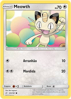 Meowth (125/181) - Carta Avulsa Pokemon
