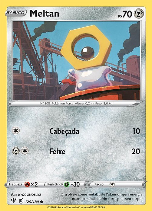 Meltan (129/189) - Carta Avulsa Pokemon