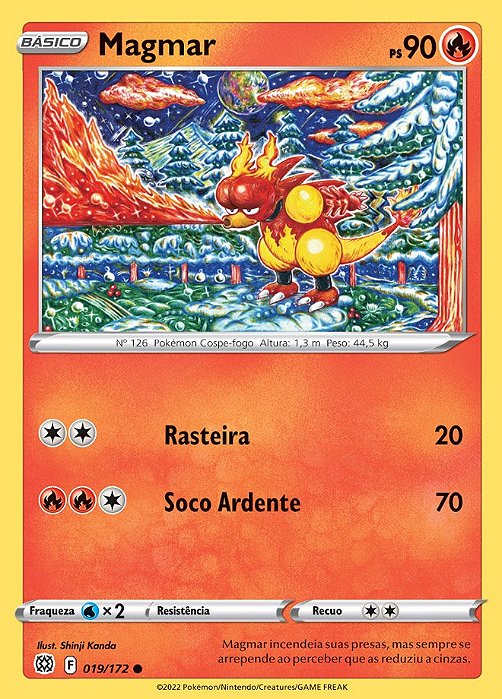 Magmar (19/172) - Carta Avulsa Pokemon
