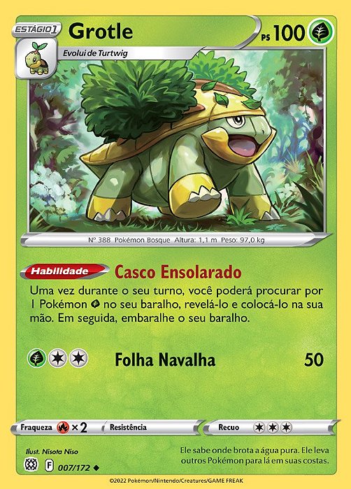 Grotle (7/172) REV FOIL - Carta Avulsa Pokemon