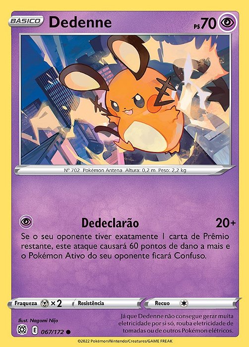 Dedenne (67/172) - Carta Avulsa Pokemon