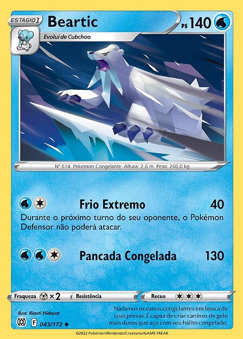 Beartic (43/172) - Carta Avulsa Pokemon