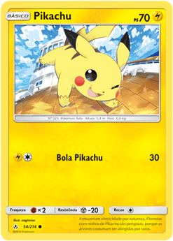 Pikachu (54/214) - Carta Avulsa Pokemon