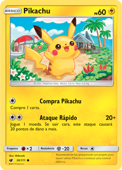 Pikachu (30/111) - Carta Avulsa Pokemon